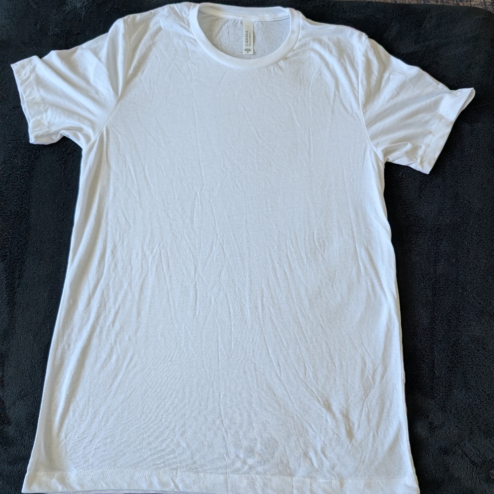 Lightweight White Basic Short Sleeve T-Shirt Neutral Minimal Beach Thin Size M - Picture 2 of 8